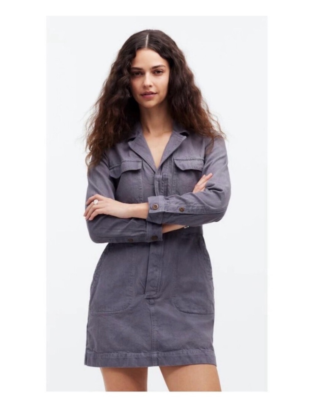 Madewell MN dye studio dress denim L